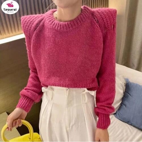 Женские пуловеры с открытыми плечами Separqi China At AliExpress