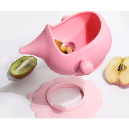 Silicone Baby Feeding Bowl Tableware Waterproof Spoon Non-Slip Crockery BPA Free Silicone Dishes for Baby Bowl Baby Plate