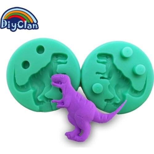 DIY silicone cookies molds for cake decorating pudding dessert mould chocolate essential 3D dinosaur soap mould S0484KL25