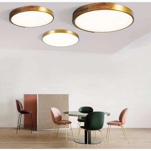 Nordic LED Gold Ceiling Lamp Modern Decoration Ceiling Light Fixture Indoor Decor Living Room Bedroom Hotel Loft Ceiling Lamps