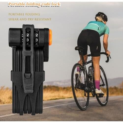 Folding Bicycle Password Lock Steel 8 Joints Anti-theft Durable Portable High Security Anti-theft Bike Lock Cycling Equipment