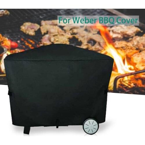 Waterproof BBQ Grill Protective Cover for Weber 7152 Charcoal Grills Outdoor Camping BBQ Accessories 124x65x101cm