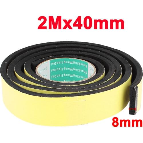 X Autohaux 2M Long 40Mm X 8Mm Door Window Single Side Adhesive Foam Sealing Tape Strip