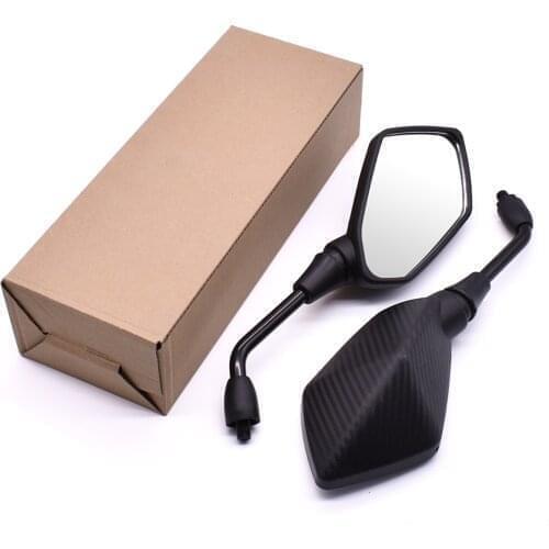 Motorcycle Mirror Carbon Fiber White Glass Rearview Mirrors For Benelli BN300 BN302 BN600 BN TNT 300 600 GROM MSX 125 PCX 150