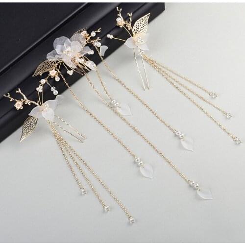 Chinese style bride Headdress Hair Comb bride wedding Hair Accessories Classic hair Ornament Creative