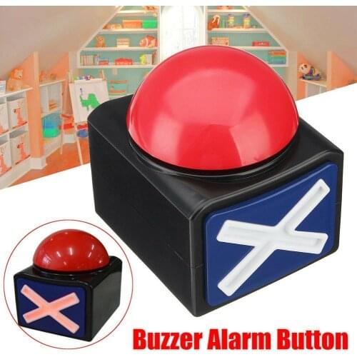 1pc Fun Red Game Answer Buzzer Alarm Button Box With Toy Stress Light Sound Button No Game Family Large Vent Yes Relieve Pr C4I9