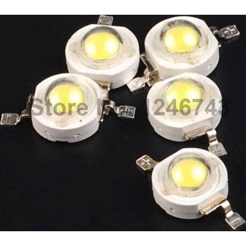 10PCS Epistar Chip 3W LED Diodes Lamp Beads 240lm-300lm White For 3W LED Spot Light
