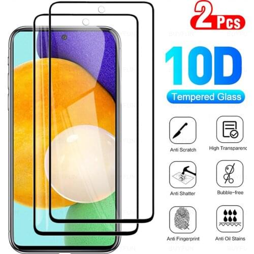 2Pcs Protective Glass For Samsung Galaxy A52 4G SM-A525F Glass Screen For Samsung Galaxy A52 5G SM-A526B Protection Cover Film