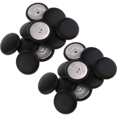 20Pcs Artificial Leather Covered Upholstery Buttons Garments Decor 25mm