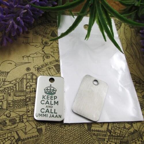 20pcs--"keep calm and call ummi jaan"stainless steel charms more style for choosing DIY pendants for necklace