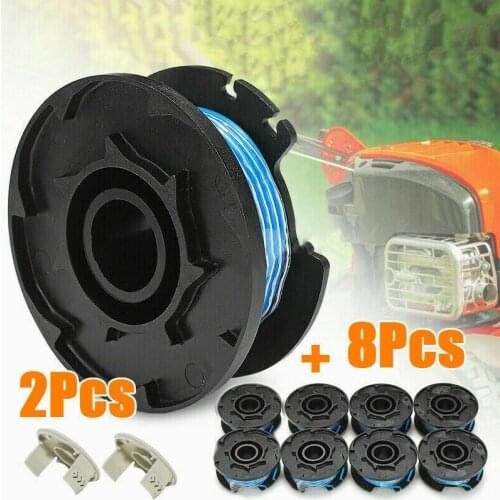 8Pcs Line Spool & 2pcs Spool Cover for Ryobi Grass Trimmer Grass Trimmer Coil Strimmer Line Grass Trimmer Head Line String