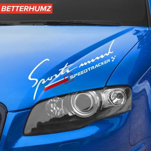 BETTERHUMZ Car Stickers For Audi A4 A3 A5 A6 Q7 S6 S7 Q2L TT Sport Letter Car Stickers Emblem Badge Decal Auto Bonnet Sticker