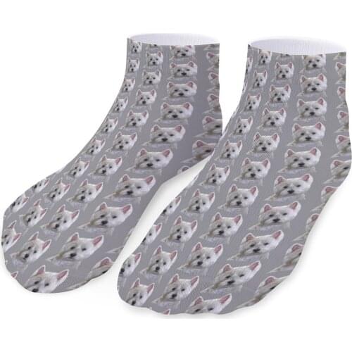 West Highland White Terrier Socks Bycicle Print Socks Retro Couple No Slip Large Chemical Fiber Socks
