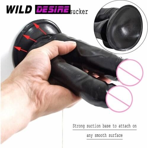 2020 New Big Anal Dildo Double Phallus For Woman Realistic Two Dildo Doble Penetracion Artificial Penis Suction Cup Adult toy 18