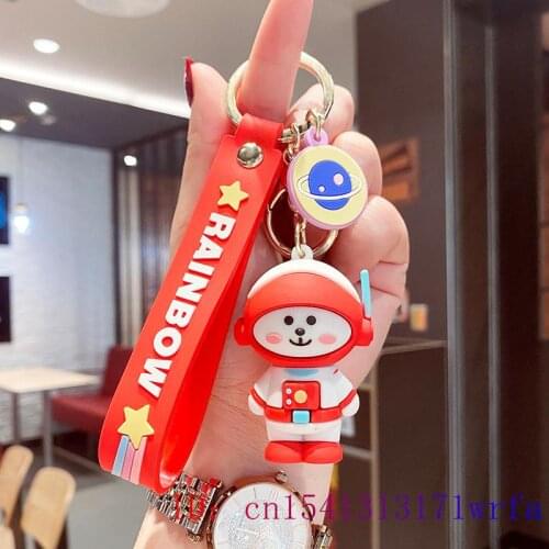 PVC Doll Keychain Men Fashion Key chain Cartoon Cute Kawaii Bag Pendant Women Keyring Animal Gift Anime Keybuckle Decorations