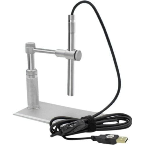 2MP USB Digital Microscope 500X 8 LED Camera Stand Microscopy CMOS Sensor 2 Megapixel Light Source Control Wheel Adjust