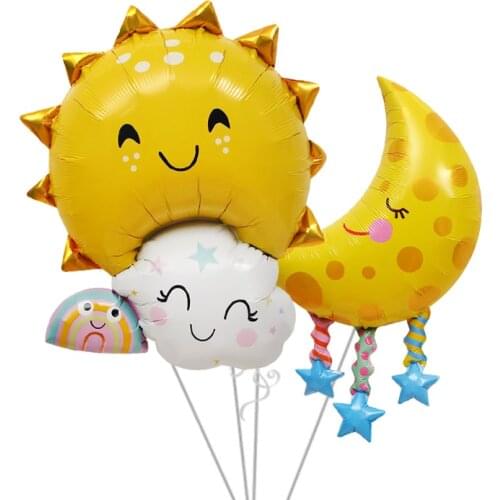 Birthday party decoration props sun shape moon cartoon balloon cloud balloon
