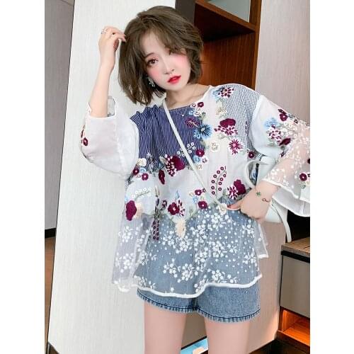 Top Quality New summer denim shorts with diamond