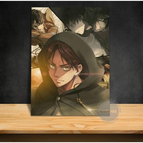 Canvas Anime Levi Attack on Titan Pictures Home Decoration Paintings Poster HD Prints Wall Art Modular Living Room