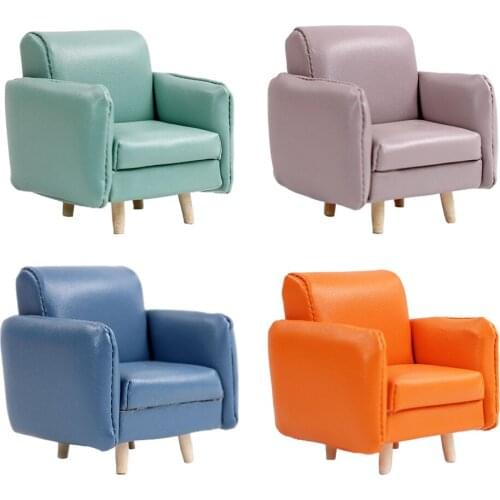 Handmade Dollhouse Sofa Armchair 1/12 Furniture Model Craft Decor Dining