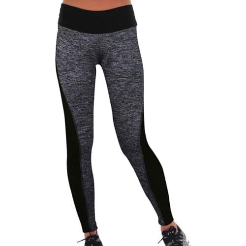 High Waist Black/gray Sport Patchwork Athletic Yoga Tight Pants Women Yoga Pants S-3Xl Plus Size Running Leggings