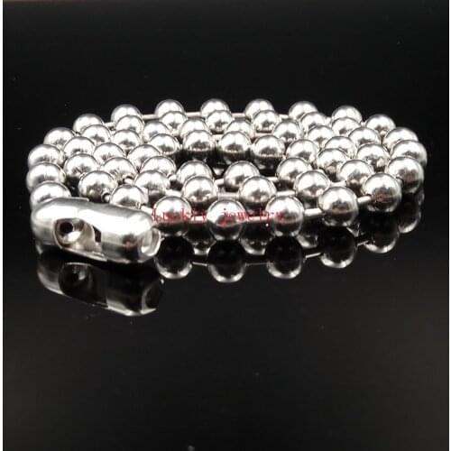 Lot 5pcs in bulk Stainless Steel shiny ball chain necklace women men 6mm 24 inches