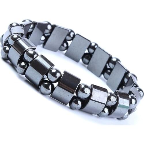 Magnetic Hematite Stretch Bracelets Weight Loss Black Magnetic Therapy Bracelet Health Care SN-Hot