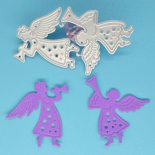 Boys and girls blowing suona angel metal cutting knife mold for DIY scrapbooking, card making, photo albums, embossed crafts