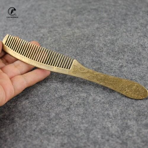 Mothers Day Gift copper dragon phoenix Fine-tooth Hairdressing Combs Tangled Straight Hair Comb Care Styling Tool for Home