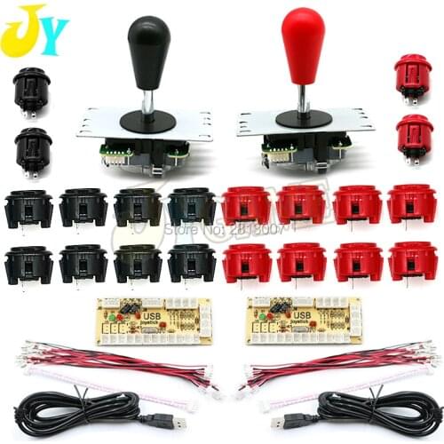 Arcade Joystick DIY Kit Zero Delay Arcade DIY Kit USB Encoder To PC Arcade Sanwa Joystick + Sanwa Push Buttons For Arcade Mame