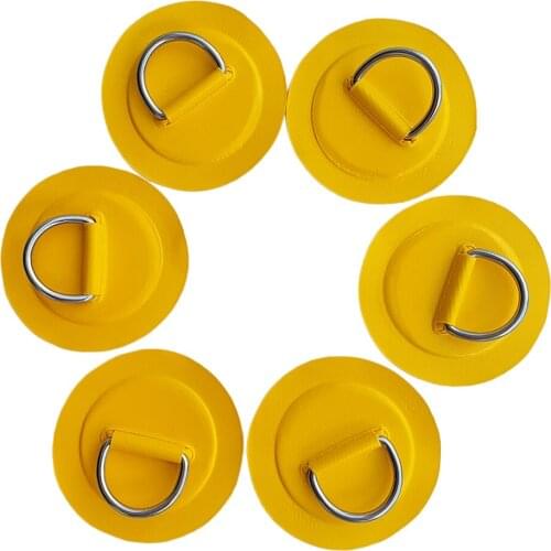6Pcs Marine 316 Stainless Steel D-ring Pad/Patch For PVC Inflatable Boat