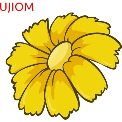 UJIOM Single Flower In Yellow Color Wallpaper Wall Decal Moisture Proof Home Decoration Living Room Decor Wall Sticker Mural Art