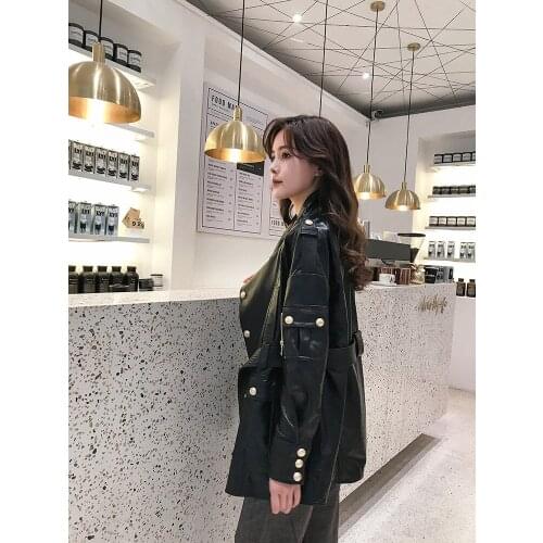 Real Leather Jacket Women Motorcycle Genuine Leather Jackets Spring Autumn Korean Sheepskin Coat Women Clothes 2020 1201-6B