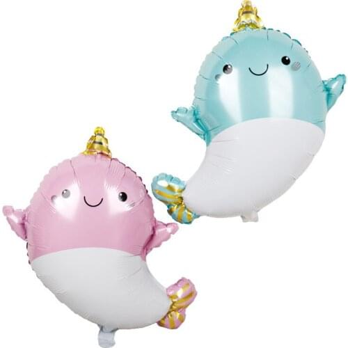 New 1pcs Cartoon Whale Balloon Kids Toys Shark Balloon Macaron Wedding Birthday Party Decor Ocean Theme Party Decoration Balloon