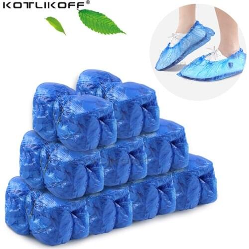 100Pcs Disposable Shoe Dust Covers Pouch Plastic Waterproof Shoes Cover Organizer Rainy Day Outdoor Cleaning Shoe Covers Bags