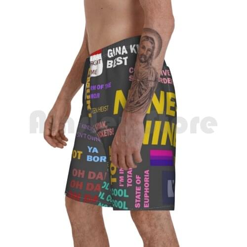 B99 Quotes Beach Shorts Men Beach Pants Swimwear Pride Bi B99 Brooklyn 99 Brooklyn Nine Nine Fun Funny Jake Peralta