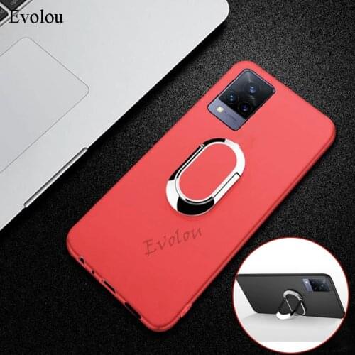 Magnetic Ring Stand Bracket Case For Vivo V21E Y73 2021 Ultra-thin Soft Silicone Protection Phone Cover For Vivo V21 V2066 V2061