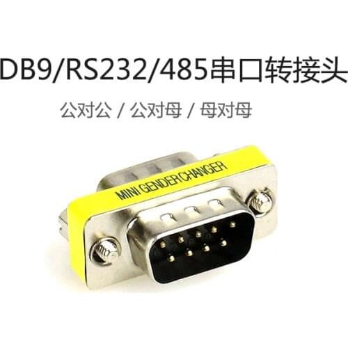 RoHS db9 serial port male female db9 mini gender changer