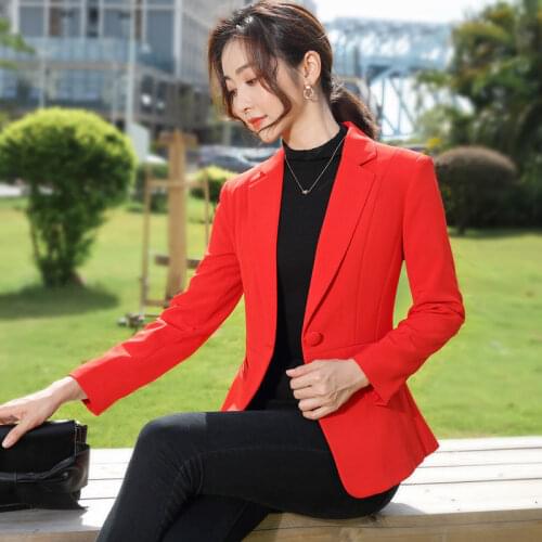 Spring Basic Black Blazer Suit Jacket Women Loose Long Sleeve Casual Oversize Blazer Suit Tops Single Breasted Business Cardigan