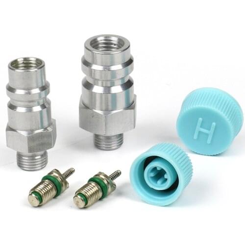 Universal R134a R12 High Low Side Service Port Welding Valve with JRA Valve Core and Cap