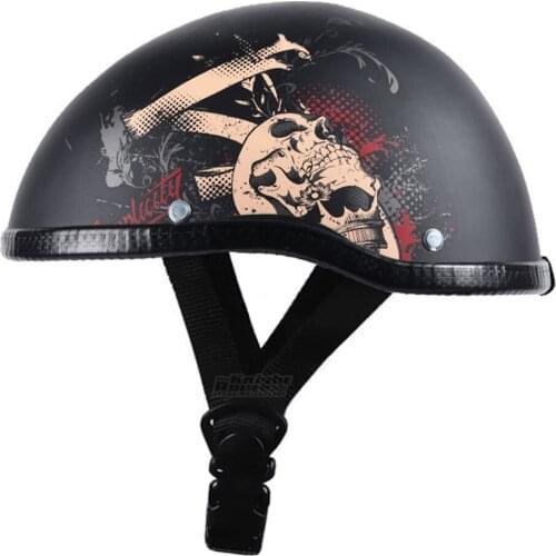 Breathe Motorcycle Helmet Riding Vintage Casco Moto Motorcycle Open Face Retro Half Helmet Chopper Biker Pilot Summer Unisex