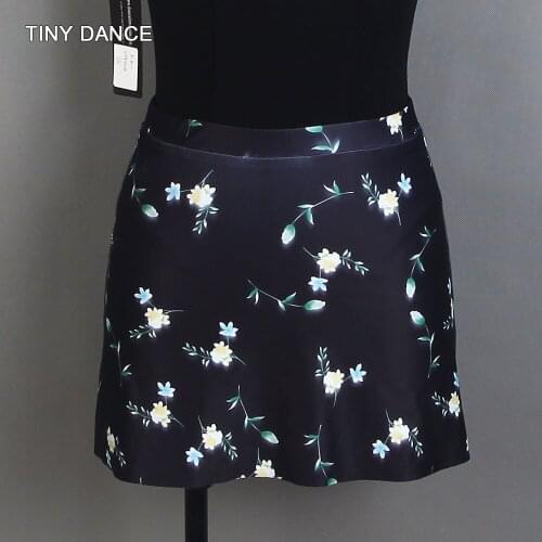 Flora Printing Spandex Ballet Dance Skirt & Camisole Leotard for Adult Girls Ballet Dancing Wear Wrap Skirts 01D0134-2