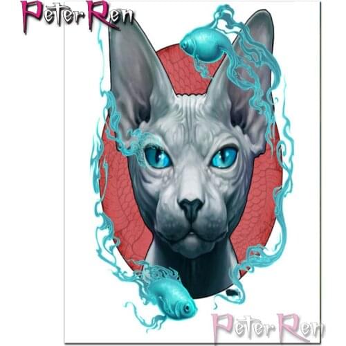 5D Full Drill Diamond Painting Sphynx Cat Diamond Embroidery Mosaic Kitten 3d Home Decor Wall Hanging pictures Of Rhinestone art