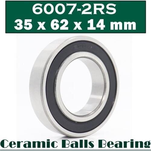 6007 Hybrid Ceramic Bearing 35x62x14 mm ABEC-1 ( 1 PC ) Bicycle Bottom Brackets & Spares 6007RS Si3N4 Ball Bearings