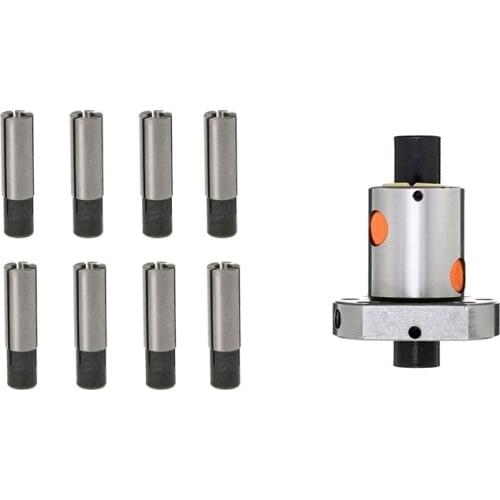 8 Pcs 1/4 Inch To 1/8 Inch Chuck Driver Adapter & 1 Pcs High Strength SFU1204 Ballscrew Nut 16Mm Ball Screw