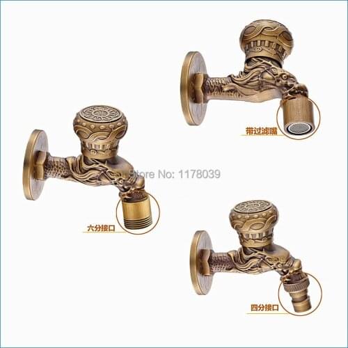 Antique Washing machine faucet,Europe style All copper Antique Mop pool tap,Retro brass bibcock,Free Shipping J15549