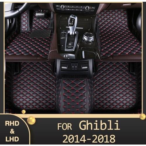 MIDOON Car floor mats for Maserati Ghibli 2014 2015 2016 2017 2018 Custom auto foot Pads automobile carpet cover