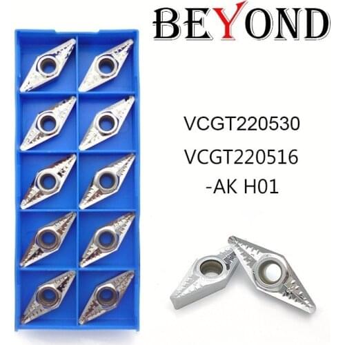 BEYOND VCGT 220516 220530 VCGT220516-AK VCGT220530-AK H01 Processing Copper and Aluminum Carbide Inserts Turning Lathe Cutter