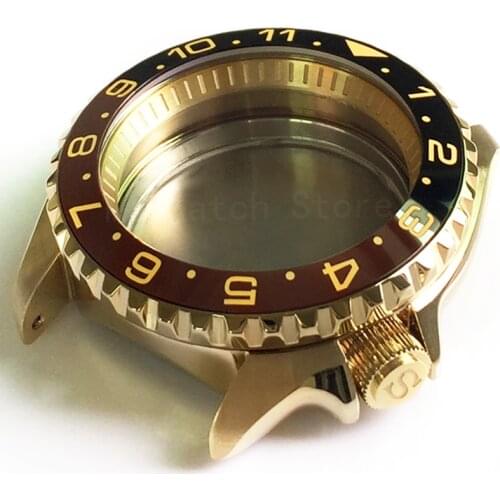 Watch Case For SEIKO SKX007 Diving Automatic Water Proof Ceramic Bezel insert 38mm Mineral Glass Rotating Bezel