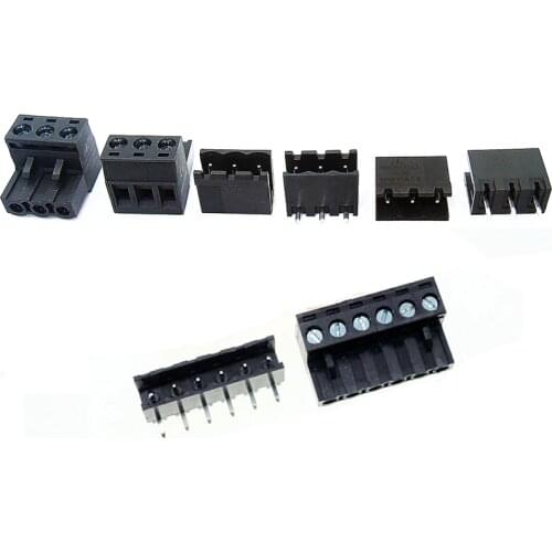 5.08mm Black Pluggable PCB Screw Terminal Blocks Connector Plug + Pin Header